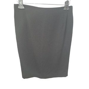 Alex Garfield & Marks Black 14 Straight Line Midi Slit Rib Skirt
